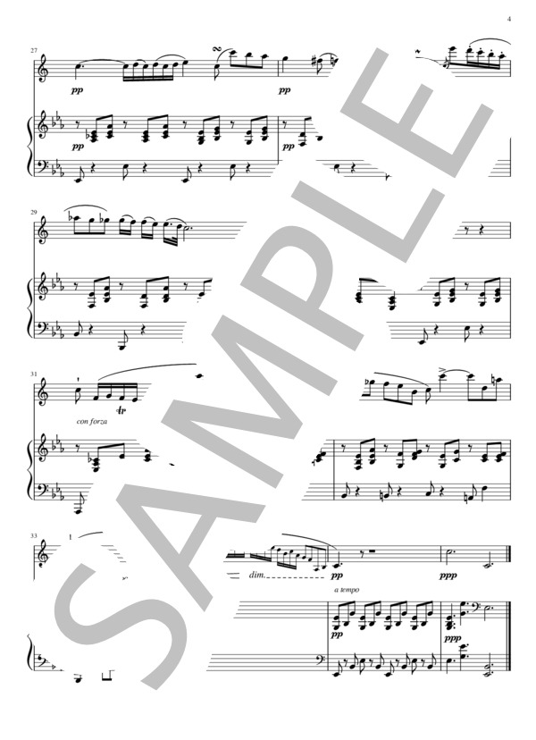 ショパン：ノクターン 作品9-2 (E♭クラリネット） (フレデリック・ショパン) / 中〜上級 - サンプル譜面 4/5