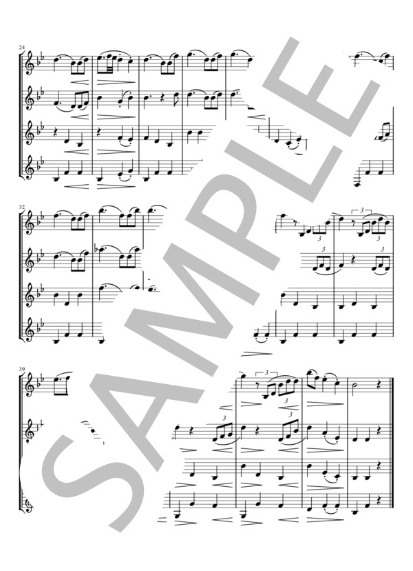 ブラームス：ワルツ op.39, No.15 (クラリネット四重奏） (ヨハネス・ブラームス) / アンサンブル木管 初〜中級 - サンプル譜面 2/5