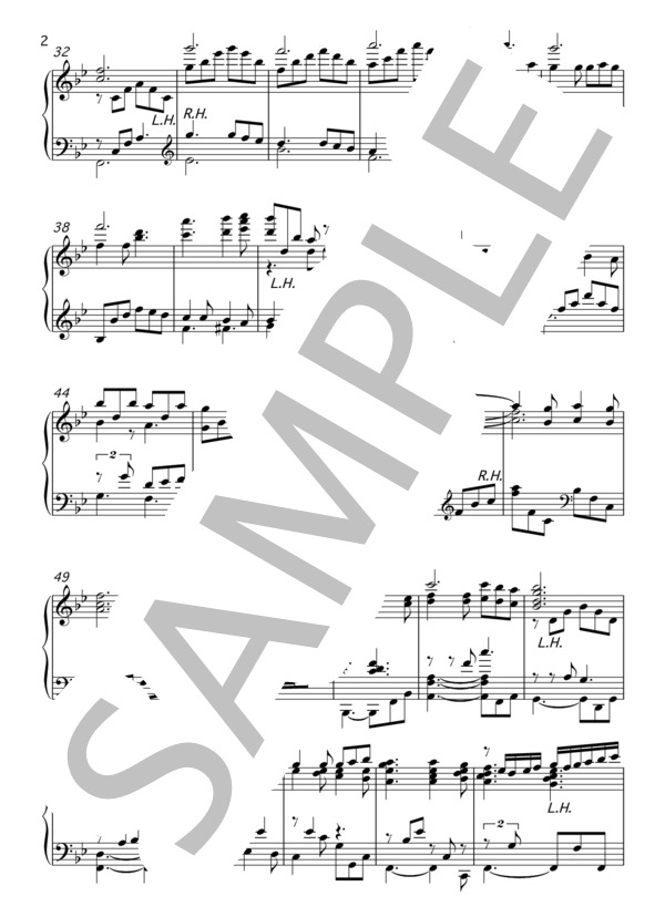 【ピアノソロアレンジ】世界中の隣人よ  /  乃木坂46 / 上級 - サンプル譜面 2/5