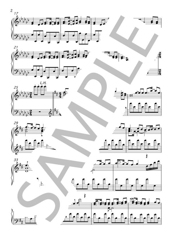 【ピアノソロアレンジ】Route 246  /  乃木坂46 / 中級 - サンプル譜面 2/5