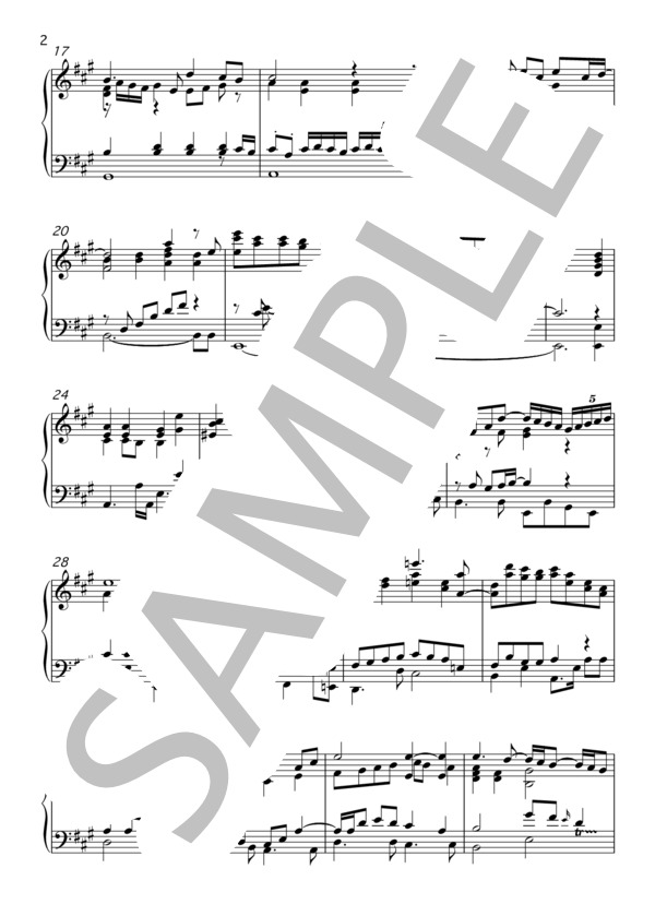 【ピアノソロアレンジ】少年時代  /  井上陽水 (井上 陽水) / 中〜上級 - サンプル譜面 2/4