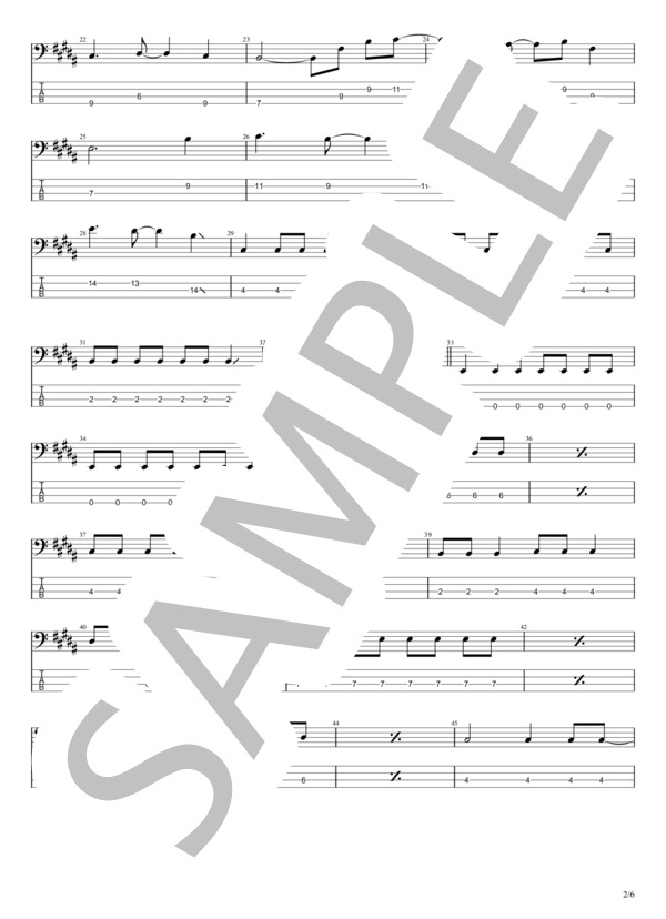 メトロポリタン (なきごと) / エレキベース 初〜中級 - サンプル譜面 2/5