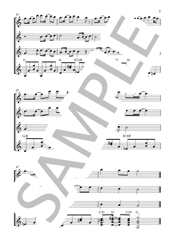 世界に一つだけの花 (SMAP) / ギター重奏 初〜中級 - サンプル譜面 5/5