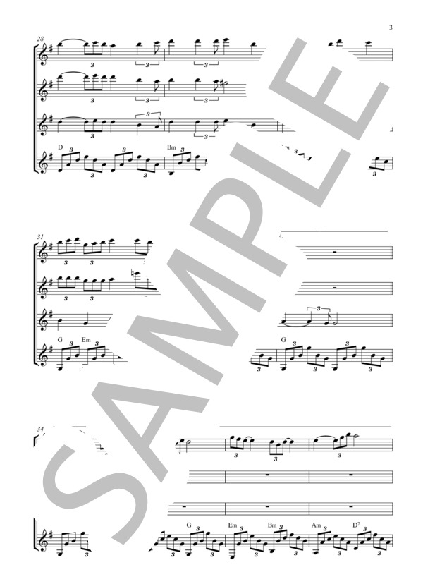 時代 (中島 みゆき) / ギター重奏 初〜中級 - サンプル譜面 3/5
