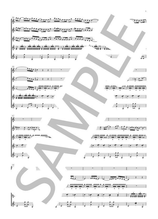 ボレロ (モーリス・ラヴェル) / ギター重奏 中〜上級 - サンプル譜面 5/5