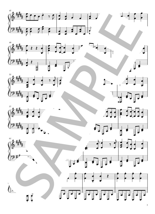 ストロベリー☆プラネット！ (ナユタン星人) / ピアノソロ 初〜中級 - サンプル譜面 3/4