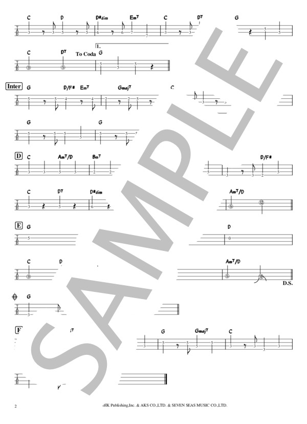 365日の紙飛行機 (AKB48) / エレキベース 初級 - サンプル譜面 2/2