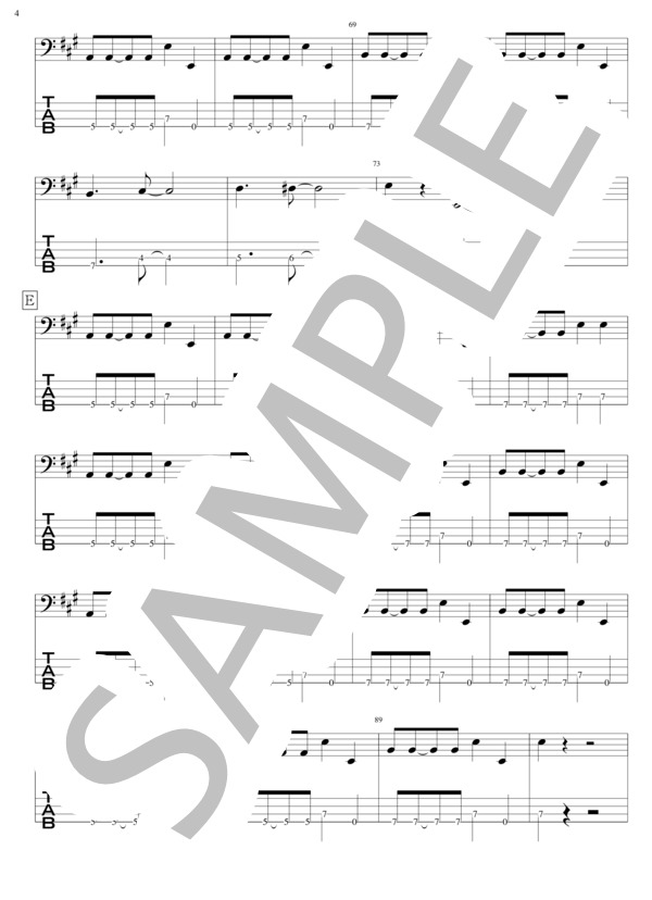 セロリ (SMAP) / エレキベース 初〜中級 - サンプル譜面 4/5