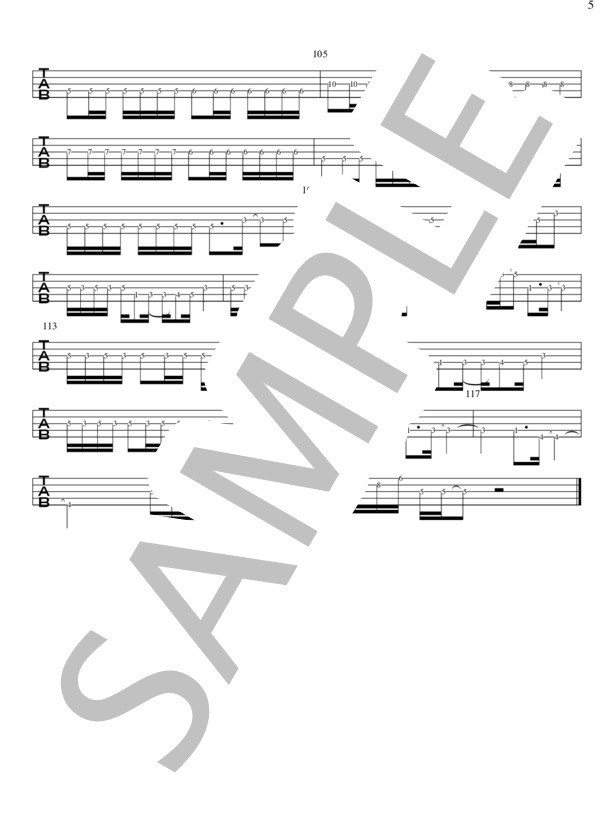 Get closer (GRAN・TURISMO) / エレキベース 中〜上級 - サンプル譜面 5/5