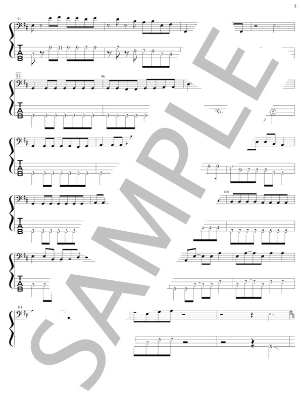 Action! (神宿) / エレキベース 中級 - サンプル譜面 5/5