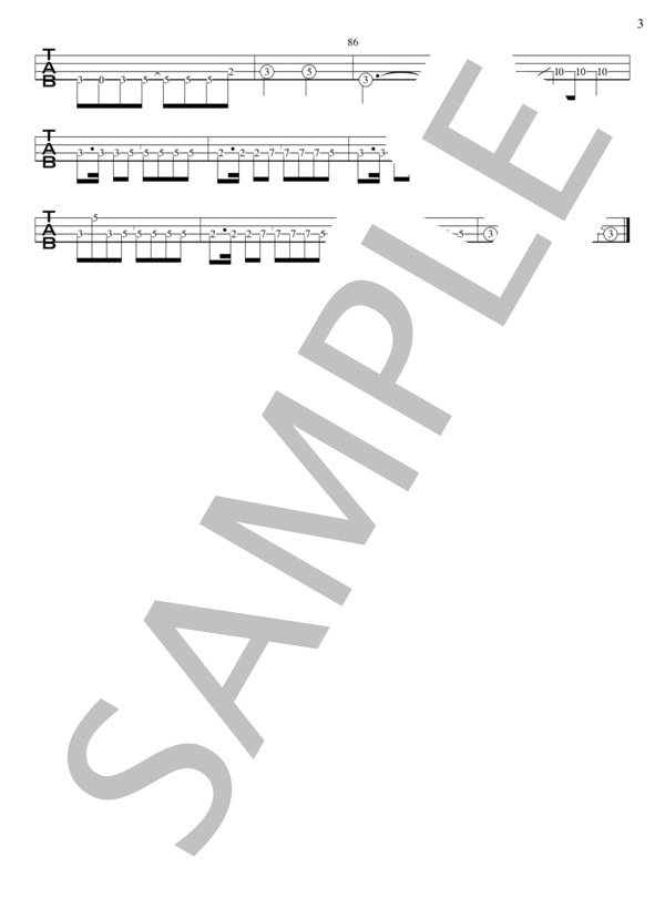 ラブソングはいらない (ドラマストア) / エレキベース 初級 - サンプル譜面 3/3
