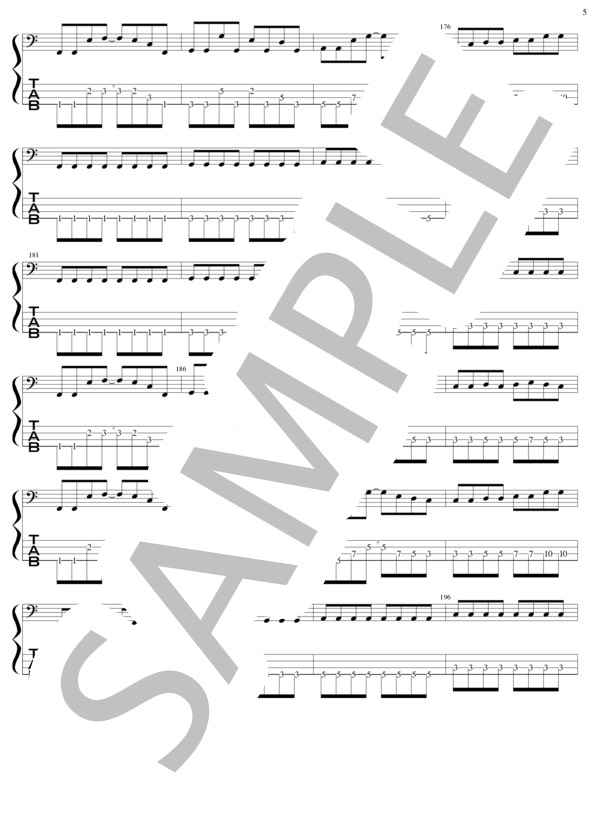 命に嫌われている。 (α /あるふぁきゅん。) / エレキベース 入門〜初級 - サンプル譜面 5/5