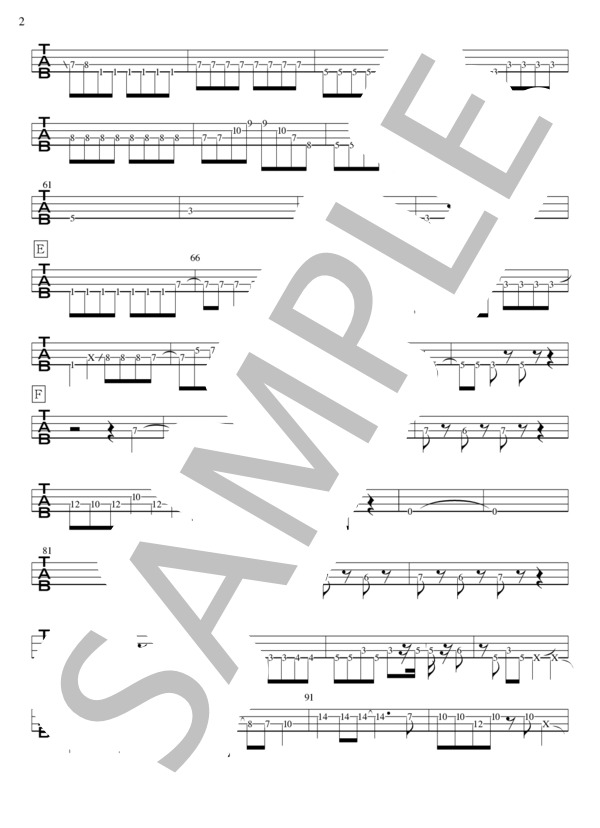 Hello my kitty (上坂 すみれ) / エレキベース 上級 - サンプル譜面 2/5