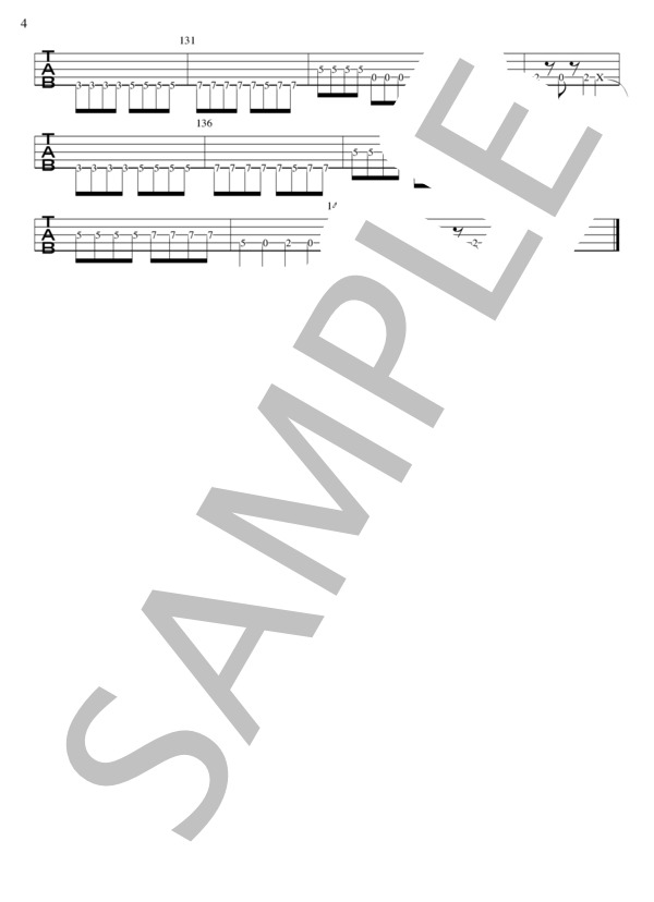閻魔大王に訊いてごらん (上坂 すみれ) / エレキベース 中〜上級 - サンプル譜面 4/4