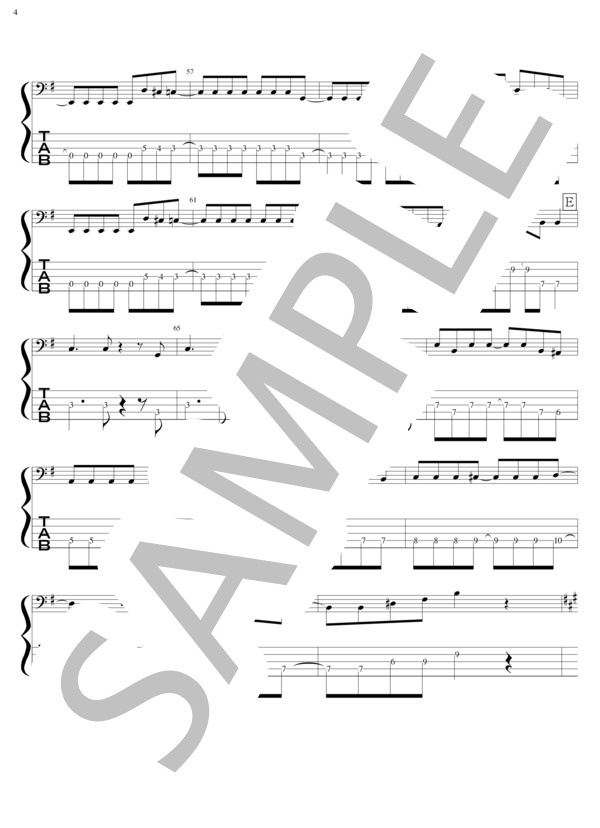 oath sign (LiSA) / エレキベース 中級 - サンプル譜面 4/5