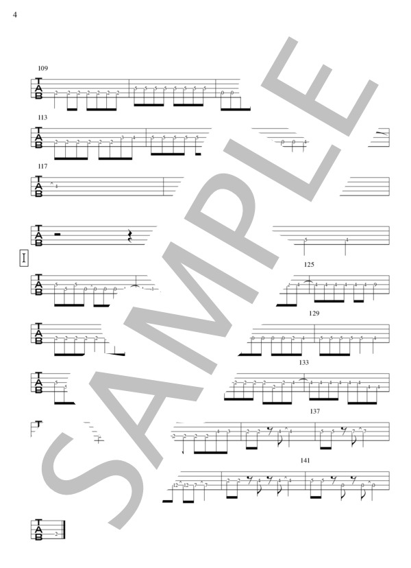 oath sign (LiSA) / エレキベース 中級 - サンプル譜面 4/4