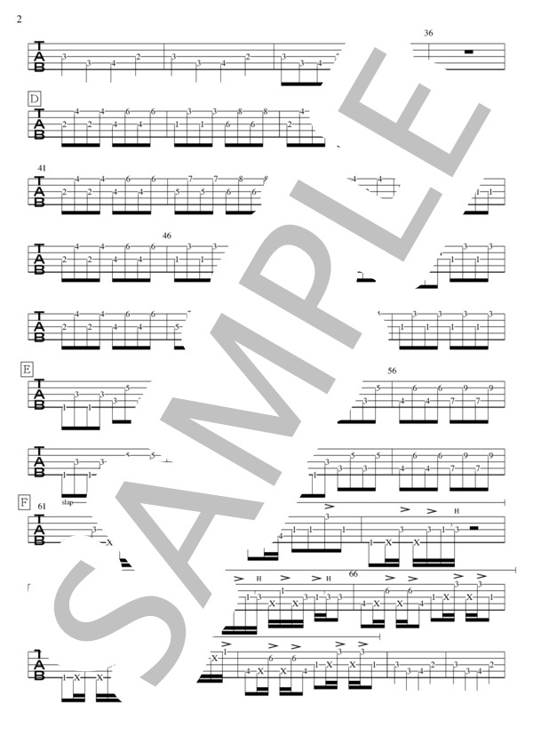 楽譜】オオカミ男と月兎 / 0.1Gの誤算 (エレキベース / 中級
