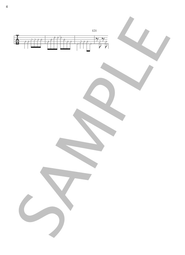 星間飛行 (中島 愛) / エレキベース 初〜中級 - サンプル譜面 4/4