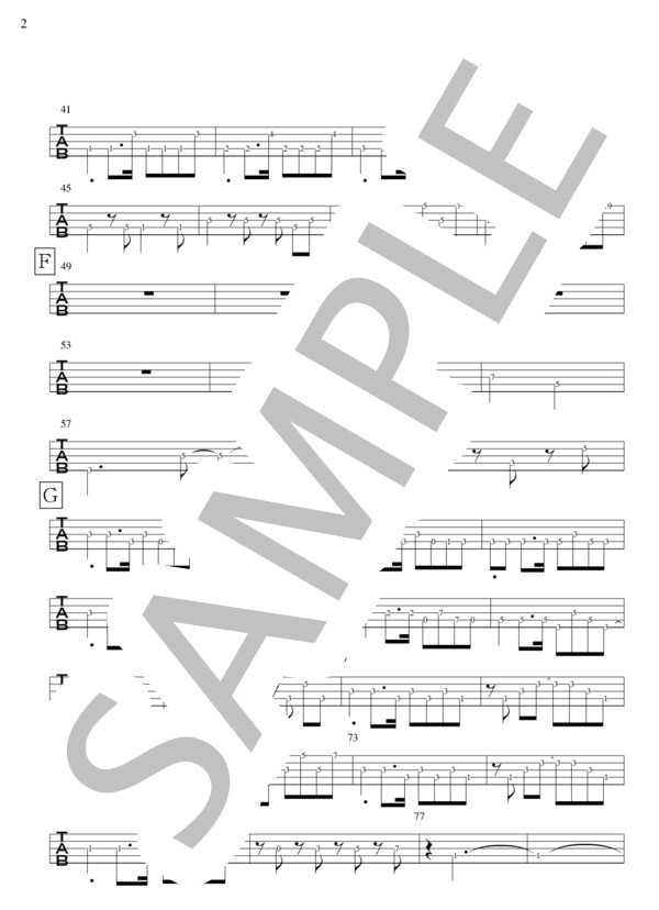 Catch You Catch Me (グミ) / エレキベース 初〜中級 - サンプル譜面 2/3