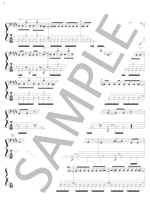 BLACK MEMORY (THE ORAL CIGARETTES) / エレキベース 初〜中級 - サンプル譜面 2/5