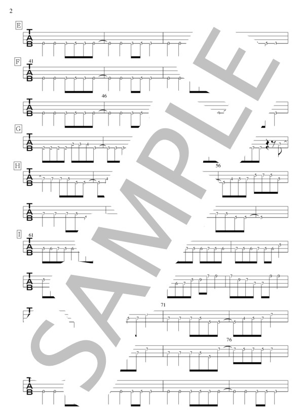 Roller Coaster Ride (SPARKS GO GO) / エレキベース 初〜中級 - サンプル譜面 2/4