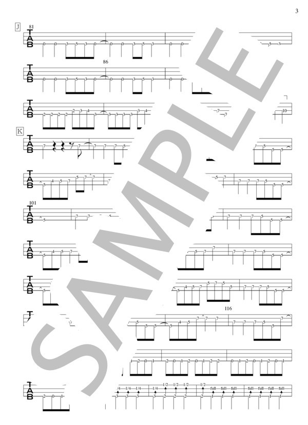 Roller Coaster Ride (SPARKS GO GO) / エレキベース 初〜中級 - サンプル譜面 3/4