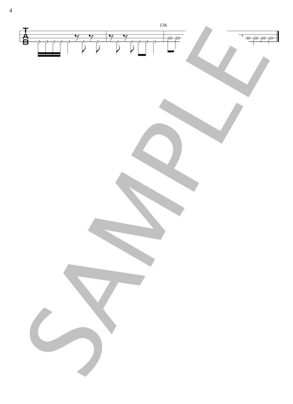 冬の太陽 (ストレイテナー) / エレキベース 初〜中級 - サンプル譜面 4/4