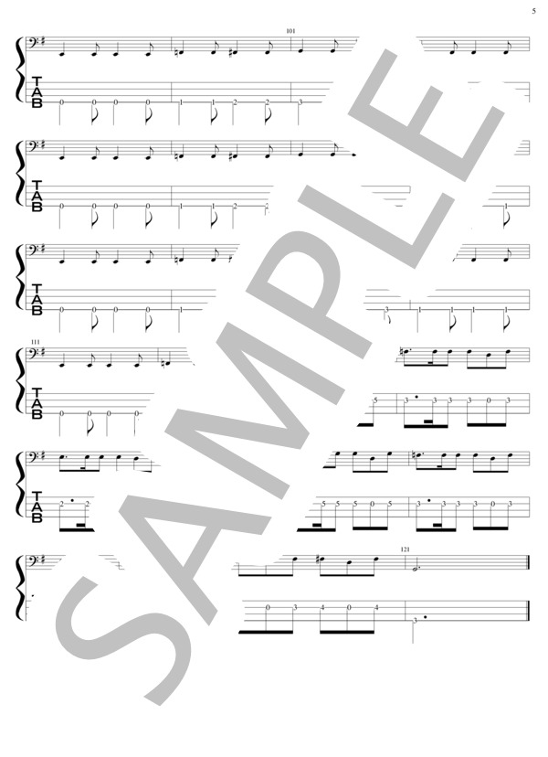 さよーならあなた (カネコアヤノ) / エレキベース 初級 - サンプル譜面 5/5