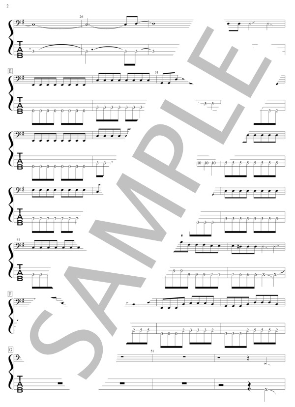 Angry Shotgun (TOTALFAT) / エレキベース 初〜中級 - サンプル譜面 2/5