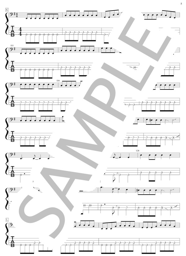 Angry Shotgun (TOTALFAT) / エレキベース 初〜中級 - サンプル譜面 5/5