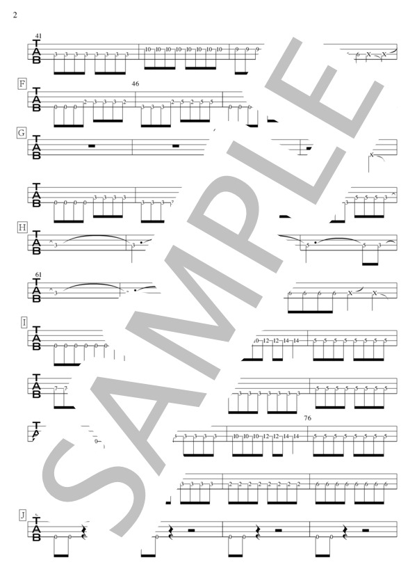 Angry Shotgun (TOTALFAT) / エレキベース 初〜中級 - サンプル譜面 2/4