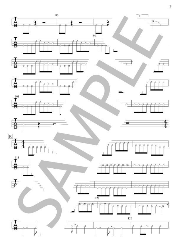 楽譜】Angry Shotgun / TOTALFAT (エレキベース / 初〜中級