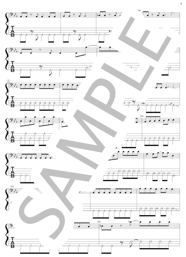 B DASH！ (26時の マスカレイド) / エレキベース 初〜中級 - サンプル譜面 5/5