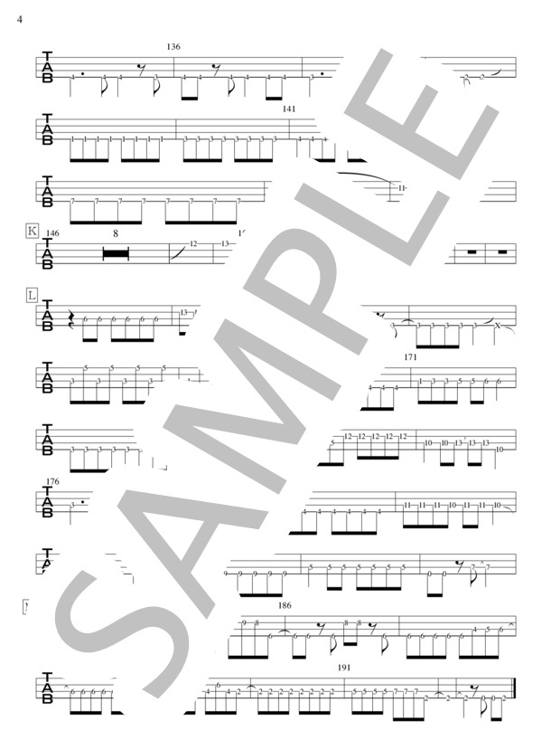 B DASH！ (26時の マスカレイド) / エレキベース 初〜中級 - サンプル譜面 4/4
