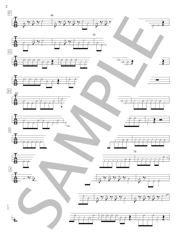 社会の窓と同じ構成 (クリープハイプ) / エレキベース 初〜中級 - サンプル譜面 2/3