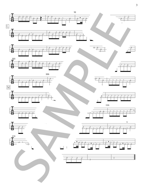 社会の窓と同じ構成 (クリープハイプ) / エレキベース 初〜中級 - サンプル譜面 3/3