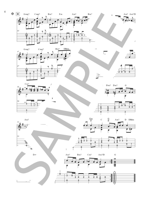 Family Song (星野 源) / ギターソロ 初〜中級 - サンプル譜面 4/4