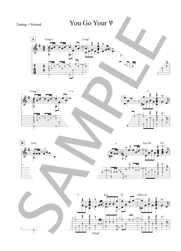 You Go Your Way (CHEMISTRY) / ギターソロ 初〜中級 - サンプル譜面 1/4
