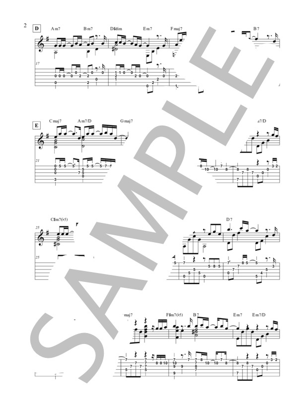 You Go Your Way (CHEMISTRY) / ギターソロ 初〜中級 - サンプル譜面 2/4