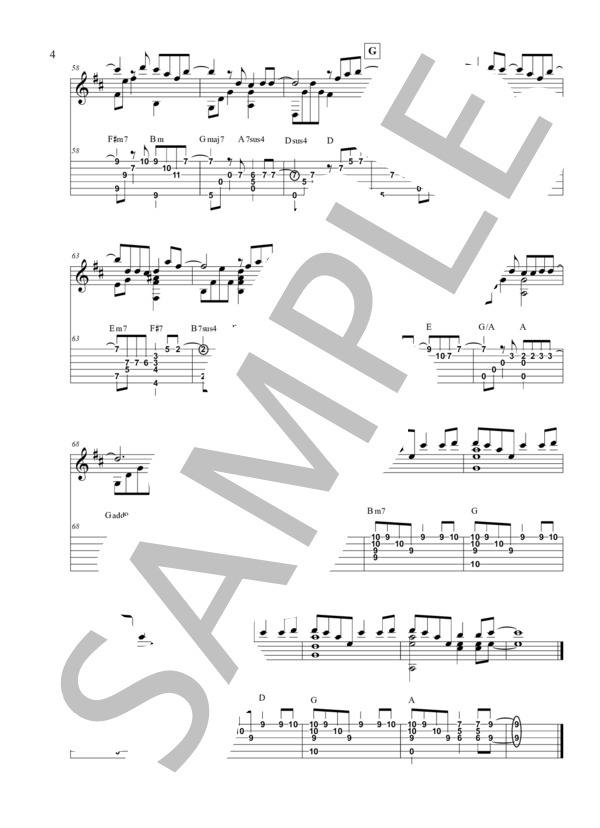 HERO (Mr.Children) / ギターソロ 初〜中級 - サンプル譜面 4/4