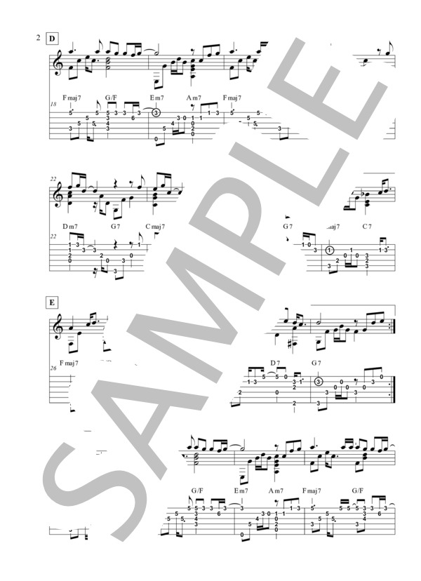 卒業写真 (荒井 由実) / ギターソロ 初〜中級 - サンプル譜面 2/3