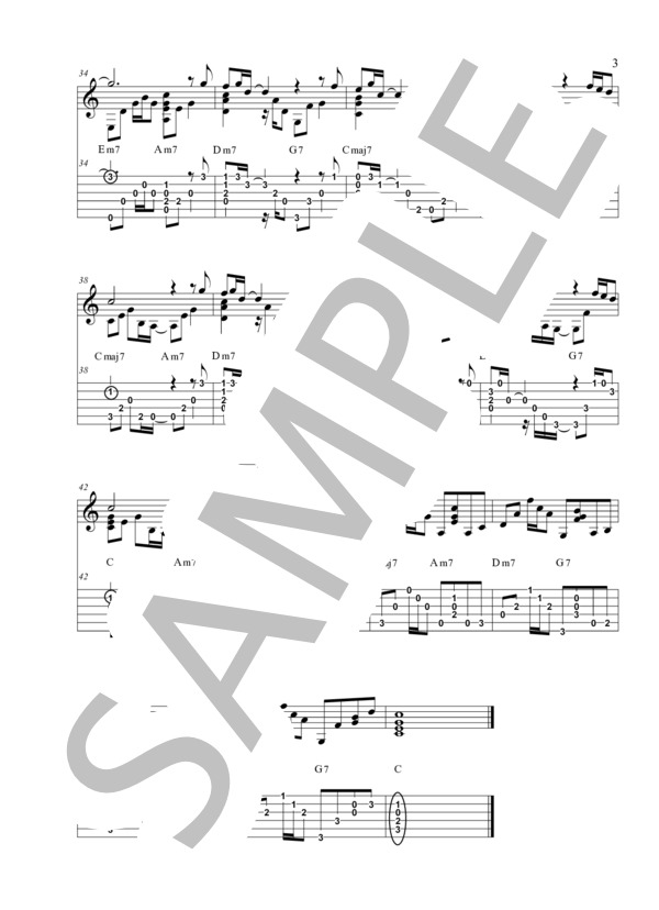 卒業写真 (荒井 由実) / ギターソロ 初〜中級 - サンプル譜面 3/3