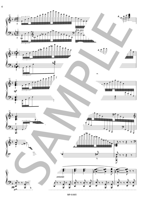 レスリー・ハワード：「ラディゴア」サリヴァンのオペラによるピアノのための演奏会用幻想曲 作品40 (アーサー・サリヴァン) / ピアノソロ 上級 - サンプル譜面 4/5