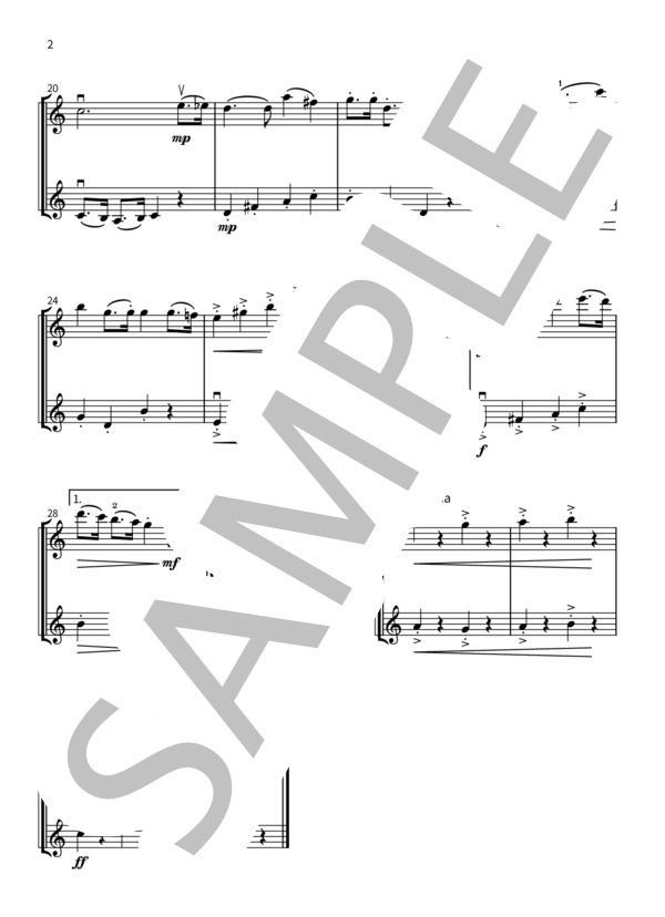 アイスクリームの唄（バイオリン二重奏） (服部 公一) / ヴァイオリン 初〜中級 - サンプル譜面 2/2