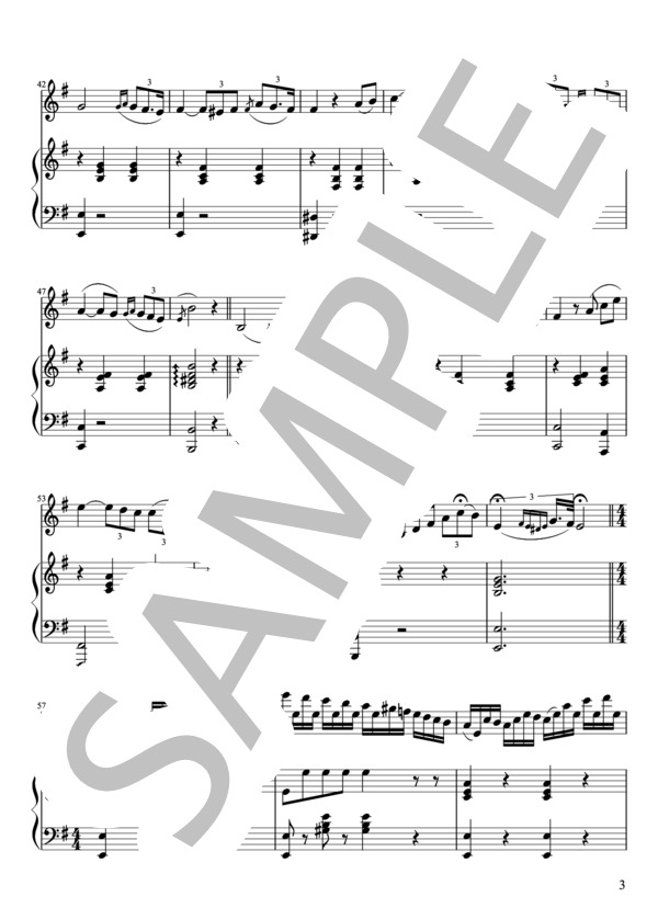 望郷のバラード ポルムベスク（ヴァオリン＆ピアノ） / アンサンブルピアノ＋他楽器 中〜上級 - サンプル譜面 3/5