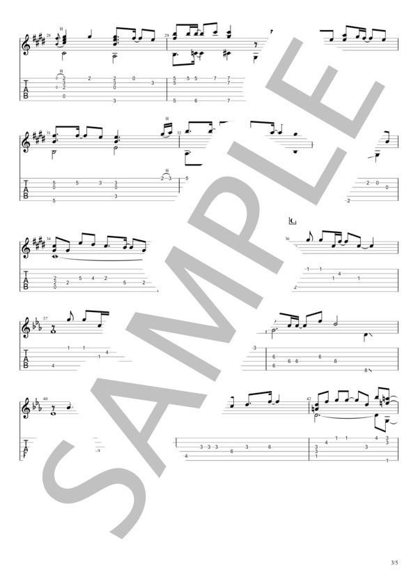 期待していない自分 (日向坂46) / ギターソロ 初〜中級 - サンプル譜面 3/5