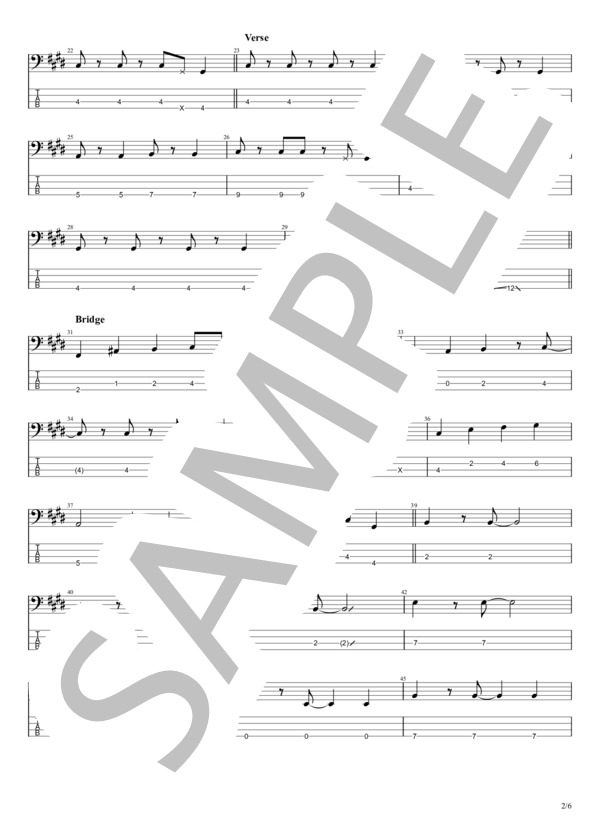 なんだったっけ (マカロニえんぴつ) / エレキベース 初〜中級 - サンプル譜面 2/5