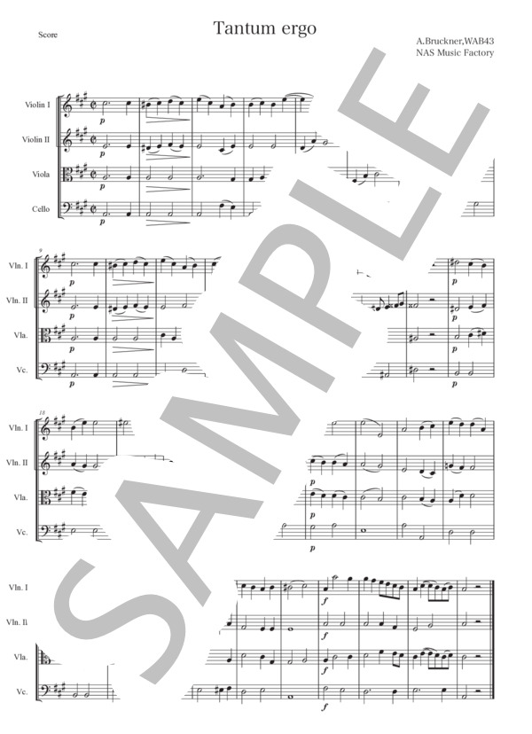 Church_Music_Sheet(String quartet) (フェリックス・メンデルスゾーン) / 弦楽四重奏 中〜上級 - サンプル譜面 3/5