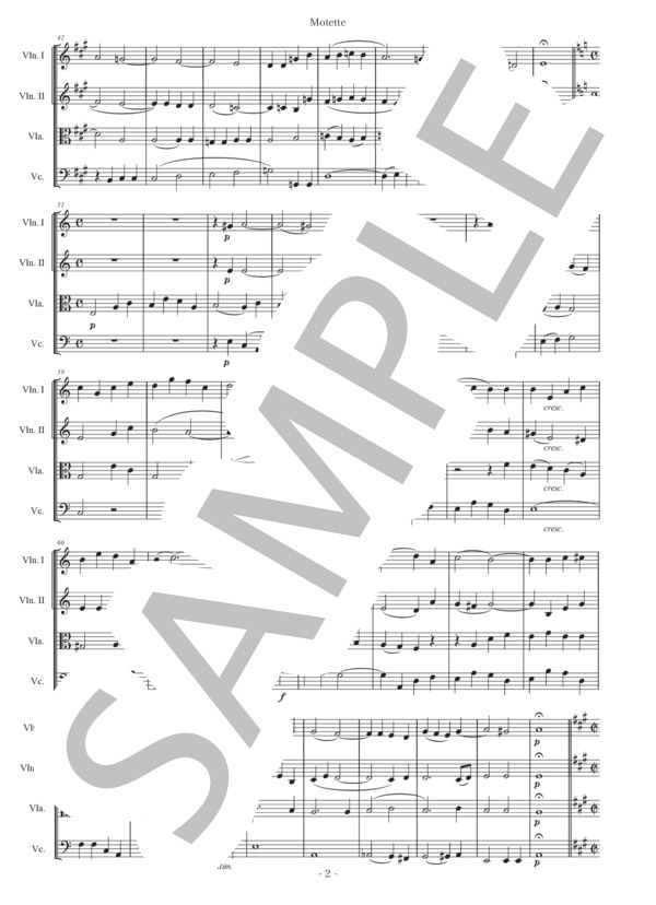 Church_Music_Sheet(String quartet) (フェリックス・メンデルスゾーン) / 弦楽四重奏 中〜上級 - サンプル譜面 5/5