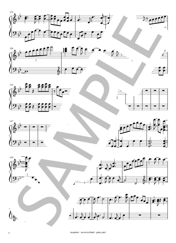 Nevereverland (伊藤 直樹) / アンサンブルパート 上級 - サンプル譜面 4/5